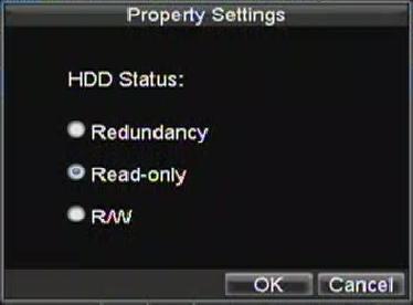 Setting HDD to Read-Only A HDD can be set to read-only to avoid important recorded files from being overwritten when the HDD becomes full.