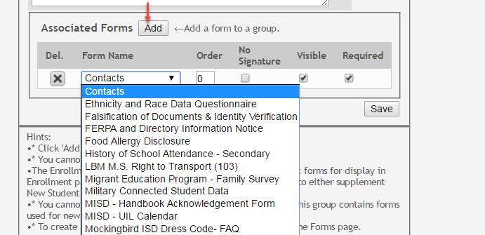 ßß ßß Student Data - The group will be added to the Student Data Editing category. This is the appropriate category for forms related to student data updates.