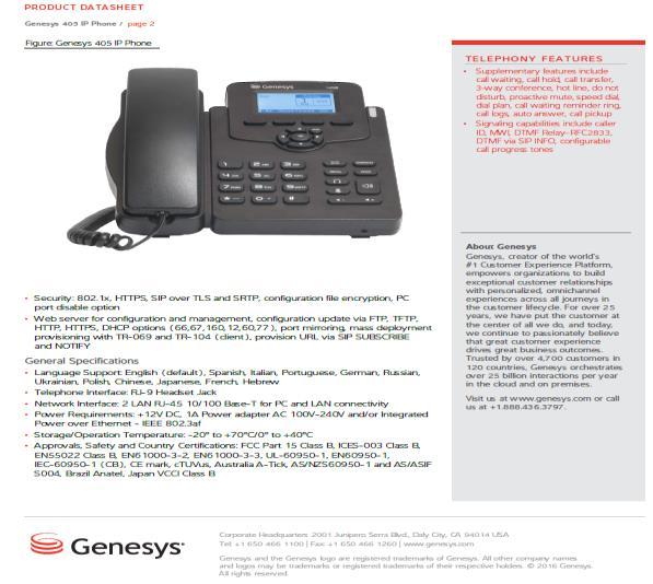 Genesys IP Phone Line Agent Login / Logout from