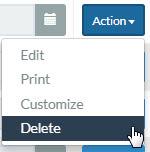 Deleting/Resetting Assignments 1. For user-created assignments, you have the option to delete the assignment.