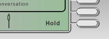 OR Press the hold soft-key on the right hand side of the