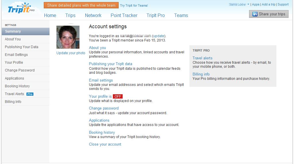 next to your name in Account Settings Summary From the Account Settings page,