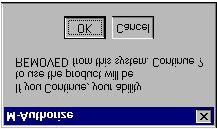 An M-Authorize warning dialog box appears (Figure 7). Figure 7: M-Authorize Warning Dialog Box 2. Click OK to continue to kill the license.