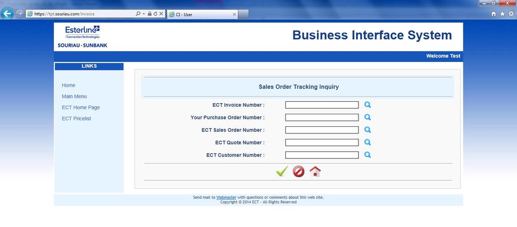 selection screen At this point click on the Submit button 6.) TRACK AN ORDER SCREEN This Screen will return all Shipping Information for Selection Criteria.
