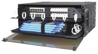 Optical Fiber Distribution Enclosures Optical fiber distribution enclosures provide flexibility along with a high termination density when cross- or interconnections and splicing are required