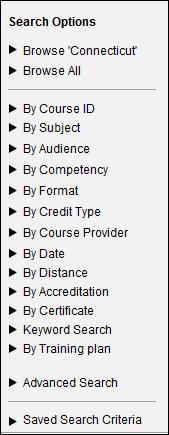 How to Search for Courses 1. Click on the Course Search tab, located in the Navigation Tab bar. 2.