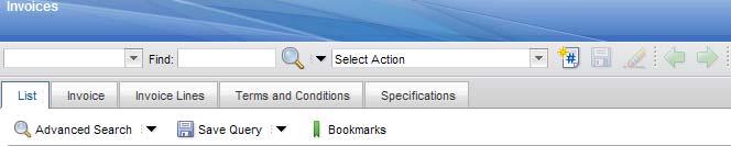 In the Invoices application, click on the icon to create a new Invoice record.