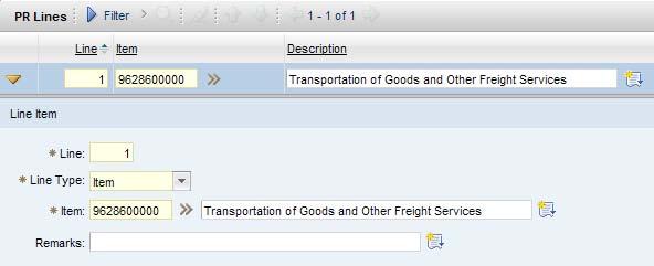 NOTE: The item number you select must have a Commodity Group in order for the PO to be created in SAP.