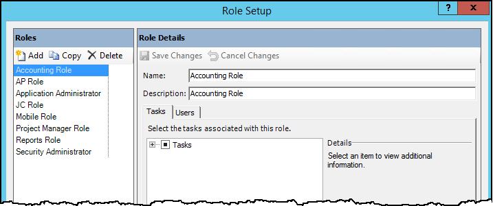 Add reports to Mobile Reports menu You can use Sage 300 Construction and Real Estate Security Administration roles to limit