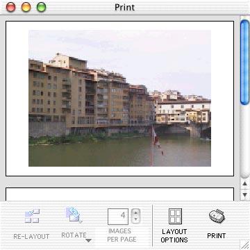 If you select Bordered, the image is automatically resized to fit within the print.