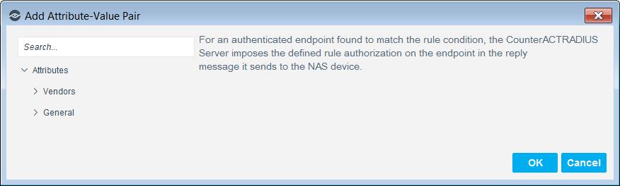 VLAN: Define the VLAN to which the NAS device must assign the authenticated endpoint. Enter either the VLAN ID or the VLAN name. This field accepts alphanumeric characters.