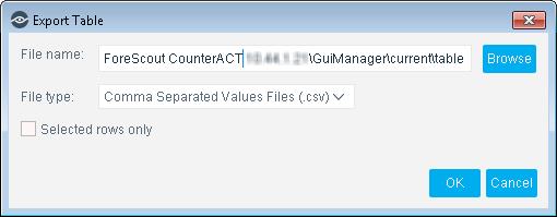 csv file, use any of the following methods: Select Export from the MAC Address Repository