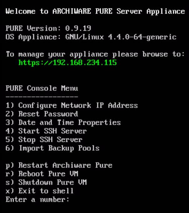 3.2 Using the console menu After successfully configuring the password, the console menu is shown.