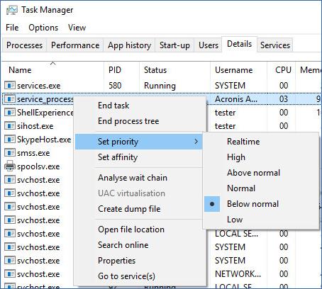 8.9.15 Performance Process priority This option defines the priority of the backup process in the operating system. The available settings are: Low, Normal, High.
