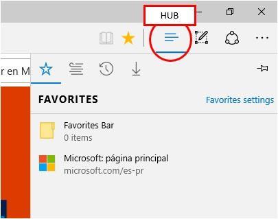 Adding a Web Page to your Favorites Like most browsers, Edge allows you to store pages that you visit frequently as Favorites.