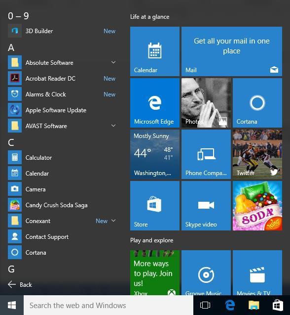 WINDOWS 10 NAVIGATION Windows 10 To navigate your Windows, you can simply type what you are looking for on the Taskbar search.
