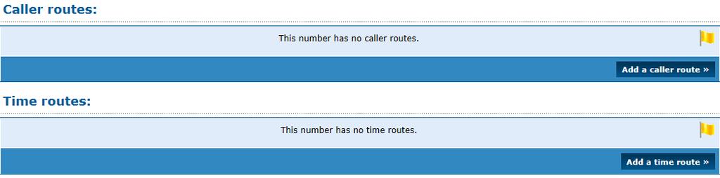 Destination: The temporary destination to route calls to when a call is received on this number.