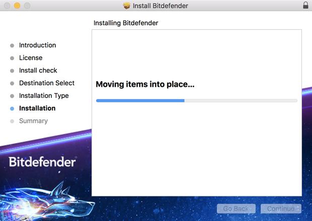 Step 4 - Installing Bitdefender Antivirus for Mac Installing Bitdefender Antivirus for Mac Wait until the installation is completed, and then