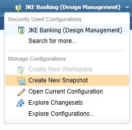 Return to the main project dashboard. Note that the dashboard is always accessible on the Home menu by clicking JKE Banking (Design Management), as illustrated in the following figure.
