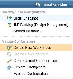 3. Type Initial Snapshot and click Create. A Return to previous application link is displayed, which links to the JKE Banking dashboard. Click the link to return to the dashboard.