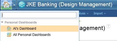 Anyone with access to the design management project can access and customize the project dashboard. Personal dashboards are private.