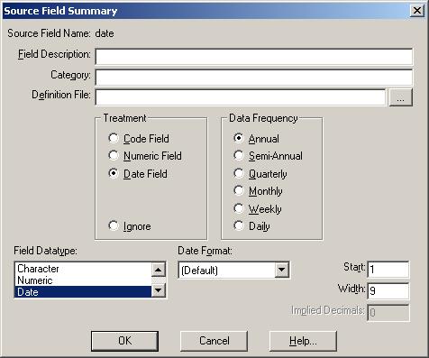 Source Field Summary Editor Use to add or edit descriptive information about the active source field. To open: From the Edit menu of an extract view, point at Summary and then choose Source Field.