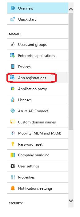 3. Click New application registration. 4. On the Create dialog box: In the Name field, enter Deltek Vision (Client). For Application type, select Native.