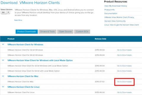 Installing VMware Horizon Client on Apple imac or MacBook Installing the Client 1) Open a web browser and navigate to https://vlabs.jccc.edu.