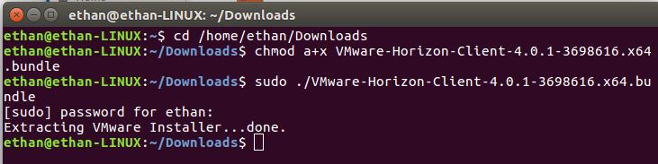 Click download here to retrieve your file. Default directory is /home/username/downloads. Open a terminal window and type in the following commands.