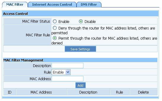 4.9 Security management This feature provides security and network protection by using Internet access control, Firewall and some other options 1.