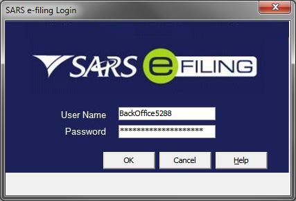 Submit Registration The user will then submit the registration request through the SARS E-Filing. The user will submit the registration under the Process E-Filing Send/Receive.