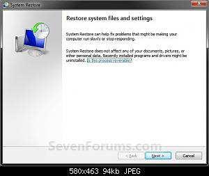 If You Have Done a System Restore Before A) Select (dot) Choose a different restore point, and