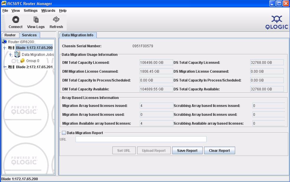 5 Performing Data Migration Generating a Data Migration Report Figure 5-16. Data Migration Info for a Blade 3. Select the Data Migration Report check box. 4.