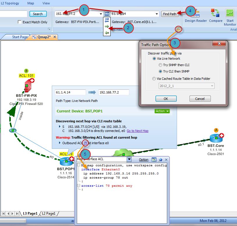 Map an Application Path Discover and map the application path (L3 and L2) between two end points Troubleshoot a slow application Document critical applications 1.