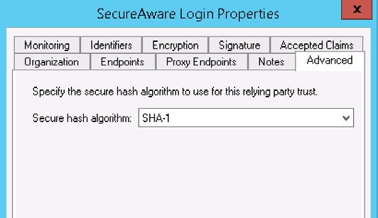 After you saved the claims, select the Relying Party Trust "ISMS Login" and select