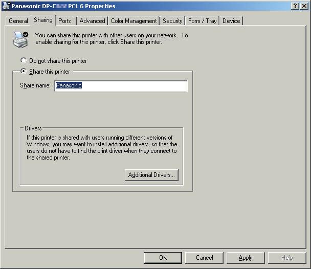 You can manually add the printer driver by following the instructions on the screen. To easily create the printer drivers for various OS, use the PrnCopy.
