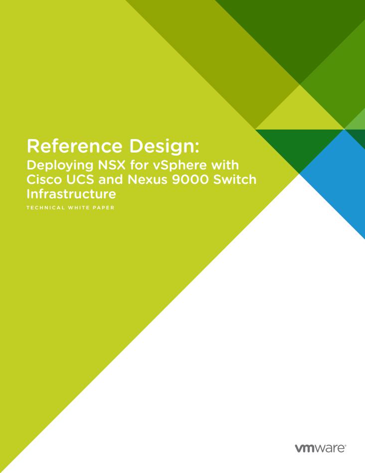 com/docs/doc-29373 Design Guide for Vmware NSX running with a Cisco ACI Underlay Fabric