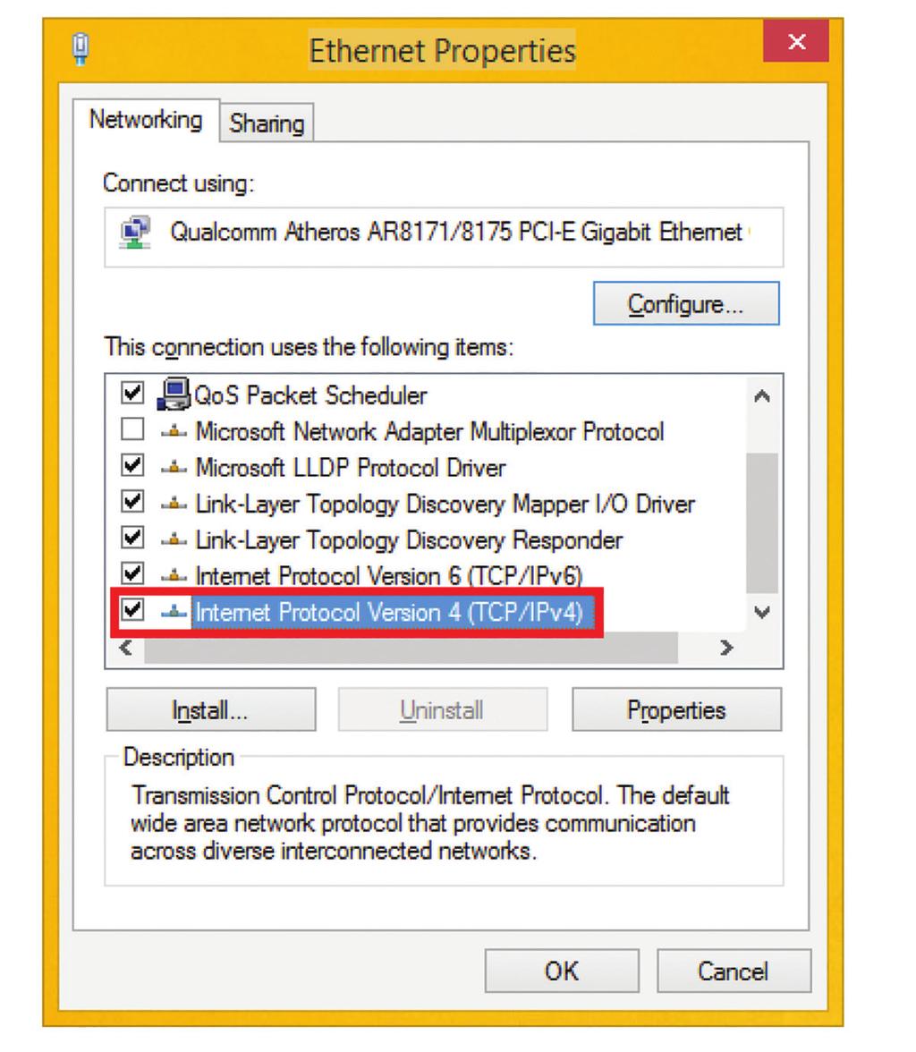 Appendix: IP Configuration for Your PC 4. An Ethernet Properties window will pop up.