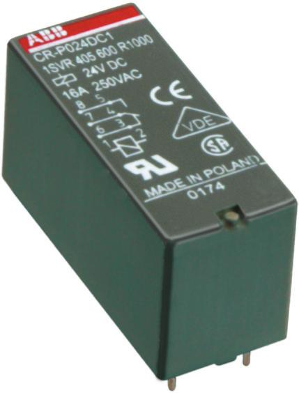 Data sheet Pluggable interface relays and optocouplers CR-P Pcb relays, optocouplers and accessories Pluggable interface relays and optocouplers are used for electrical isolation, amplification and