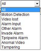 4.6 Alarm information The alarm information window displays motion detection, video loss, blocking alarm, alarm input, other alarms and so on.