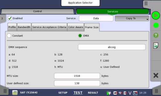 Service Acceptance Criteria Settings In addition, the Color Aware settings can be configured to confirm network priority