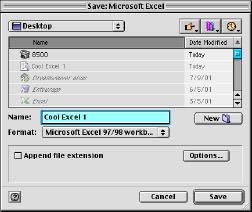 Saving a Workbook You should get into the habit of saving your work early and often. Soon after creating your document, save it by choosing Save from the File menu.