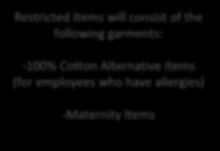 Restricted Items -100% Cotton Alternative