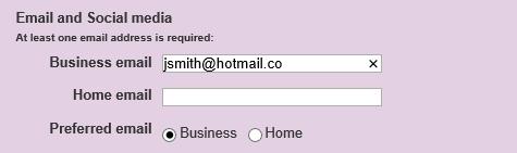 Click My Profile in the Email and social media section, update your new email address and ensure you select this as your preferred email.