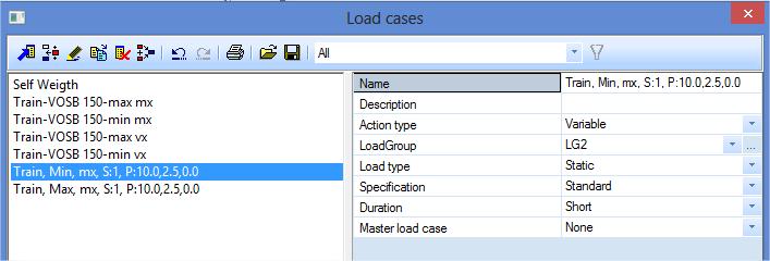 In the Load cases manager, a description can be added to these load