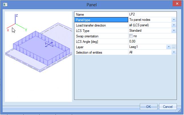Load panels Load panels Load panels are entities which are not taken into account in the FEM calculation (Finite Element Method Calculation).