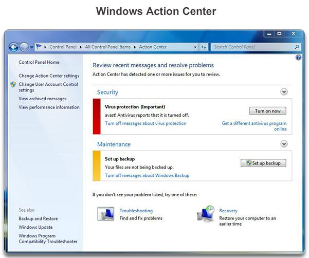 Action Center Ensuring proper access to files requires managing the directory and folder settings. To configure settings for folders in Windows, use the Folder Options utility.