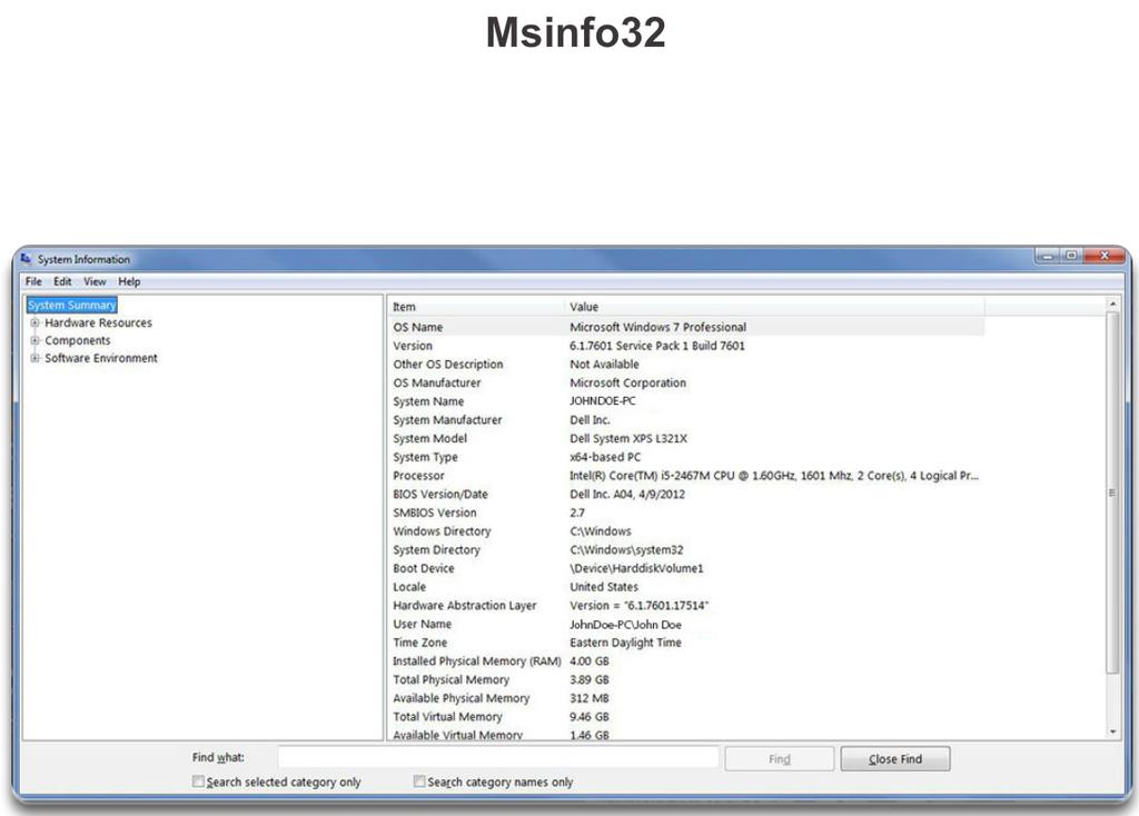 MSCONFIG - Opens the System Configuration Utility, as shown, which performs diagnostic procedures on the Windows startup files.