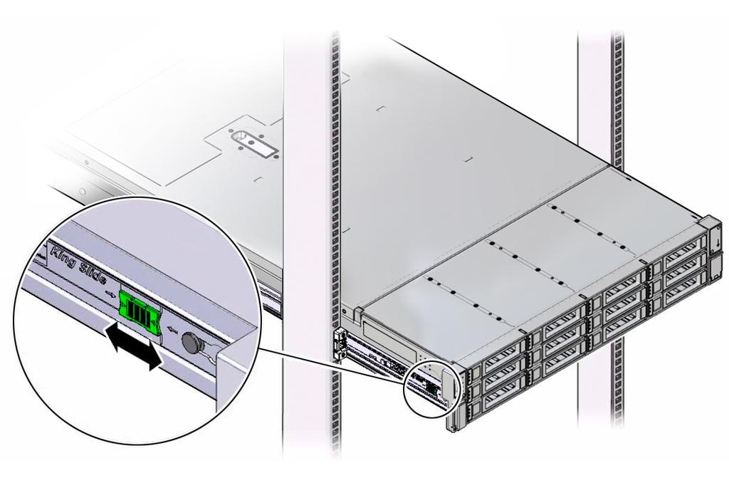 Return the Server to the Normal Rack Position a.