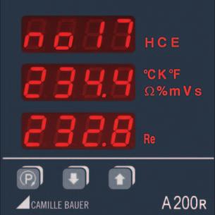 Overview of display and operating elements Device address Heating Cooling Error Actual value Unit of measured variable Information according to display level: Setpoint/actual value Regulated ratio